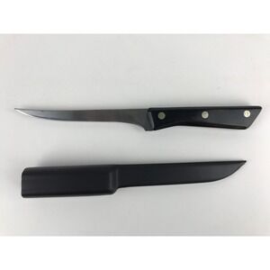 Miracle Maid Fillet Knife with Plastic Sheath Stainless Steel 11"‎ OA 6" Blade